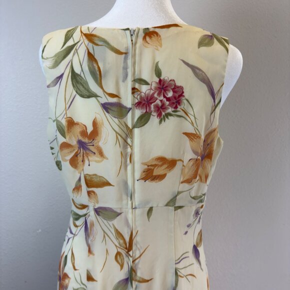 Vtg T R Bentley Floral Maxi Sundress Size 6 Sleeveless Cottage Core Fairycore - Picture 14 of 15